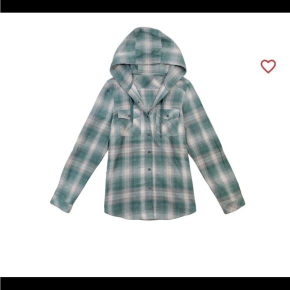 Victory Outfitters‎ Small Jade Plaid Long Sleeve Hoodie - Picture 1 of 5